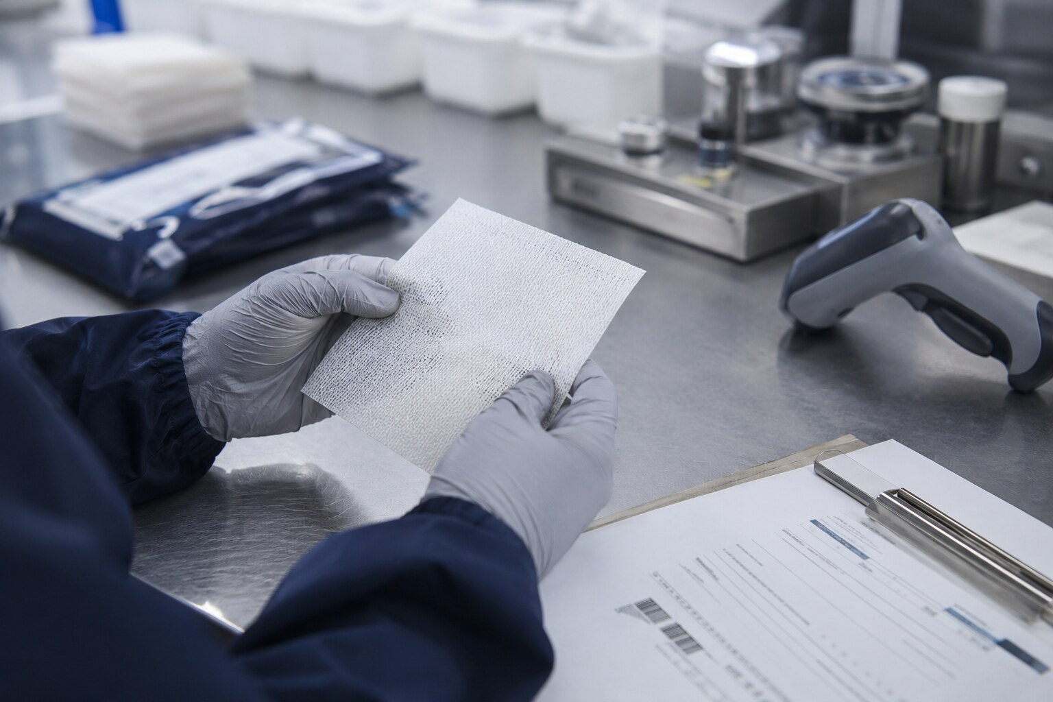 Representative review of cleanroom material and technical documentation